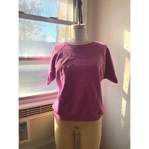 URBAN OUTFITTERS short sleeve sweatshirt, purple/lilac, very cute retro feel